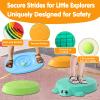 HAPATOYS Balance Board & Stepping Stones for Kids - 2-in-1 No-Slip Turtle Stepping Stones and Balance Board for Toddler Balance & Obstacle Course, for 3 4 5 6 Year Old Kid Indoor & Outdoor Play view 4