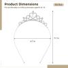 30 Pcs Princess Tiara Crowns, Heart-Shaped Crystal Rhinestone Tiaras, Adjustable Alloy Headbands, Heart Rhinestone Hairpieces, Silver Hair Accessories for Birthdays, Dance Parties, Weddings view 4