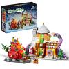 ENJBRICK Christmas Holiday Snow House Building Toy Set with Lights, Chritmas Village Xmas Gifts for Boys and Girls,Family 1224 pcs view 1