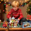 ENJBRICK Christmas Holiday Snow House Building Toy Set with Lights, Chritmas Village Xmas Gifts for Boys and Girls,Family 1224 pcs view 2