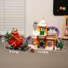 ENJBRICK Christmas Holiday Snow House Building Toy Set with Lights, Chritmas Village Xmas Gifts for Boys and Girls,Family 1224 pcs view 4
