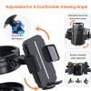 4-in-1 Universal Stroller Cup Holder  Adjustable Single/Double Cup & Phone Holder, 360 Rotatable, Anti-Slip Silicone Grip, Spill-Proof Design for Baby Strollers, bicycles,Wheelchairs, Shopping Carts view 2