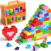 97PCS Building Blocks Set with Storage Box & Base Plate - STEM Educational Toys for Toddlers, Kids Ages 3+, Compatible with Major Large Particle Building Block view 1