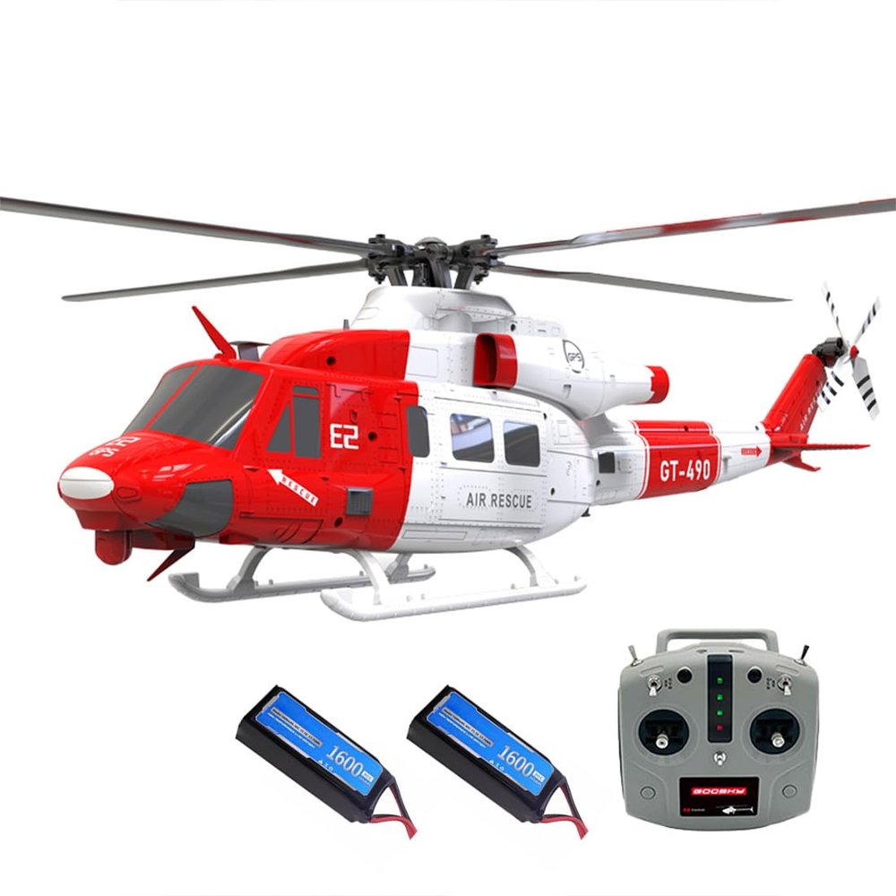 BrickCraftWorks GOOSKY E2 UH-1Y RC Helicopter for Adults, 2.4G 6CH Dual Brushless Direct Drive Simulation Aircraft Model with GPS, Auto Hover & Altitude Hold (RTF Version/Switchable Mode)