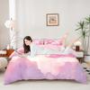 Cute Unicorn Duvet Cover Set Toddler Size,Dreamy Pink Horse Wildlife Reversible Quilt Cover for Kids Boys Girls Cartoon Stars Cloud Galaxy Bedding Set with 1 Pillowcase,No Comforter view 3