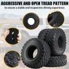 2.2 RC Crawler Tires 4pcs All Terrain Super Grip Soft Rubber, 125mm Height, Fit for TRX4 Sport, Redcat Everest 10, Axial SCX10 Capra 4WS RBX10 Ryft, RC Off-road Tires w/Foam Inserts view 4