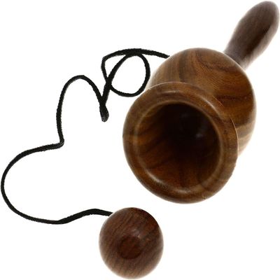 Divine Glance Wooden Ball & Cup Handcrafted Pottery Game
