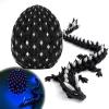Funtigee 3D Printed Dragon Eggs Mystery with Dragon Inside Glow in The Dark Articulated Animals Fidget Toy Crystal 3D Printed Easter Dragon Eggs for Kids Boys Girls Home Decor White view 1