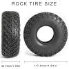 1.9" Crawler Tires 120 * 43mm V-Groove Tread Rock Terrain Climbing Tires for 1/10 Axial SCX10, TRX4, Redcat Gen8, FCX10, UTB18 RC Crawler Car Off-Road Tire(4-Pack) view 2