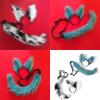 jiingekk Lovely Cats Ears Hairband Plush Wolf Tail Cats Tail For Carnivals Party Foxes Tail Halloween Cosplay Accessories view 2