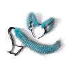 jiingekk Lovely Cats Ears Hairband Plush Wolf Tail Cats Tail For Carnivals Party Foxes Tail Halloween Cosplay Accessories view 3