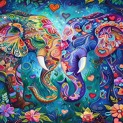 1000 Piece Adult Jigsaw Puzzle -Elephant Wooden Rounded Corner Color Jigsaw Puzzle for Beginners, Great Gift for Framing-Elephant Puzzle