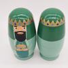 PXIWDAN 5Pcs Wooden Art Crafts King Royal Family Nesting Doll Matryoshka Figurines Home Decoration Toy Gift Stacking Doll view 4