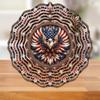 10" Metal Wind Spinner Outdoor Garden Decoration - American Eagle & Flag Design - Kinetic 3D Yard Art for Patio, Porch, Lawn & Home Decor view 4