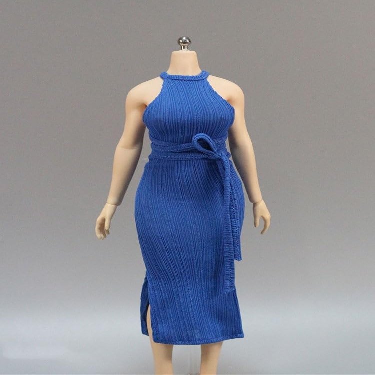 SssHam 1/6 Scale Female,Figure Doll Clothes Evening Dress Party Dress Costume for 12" Soldier Action Figure Doll(Blue)