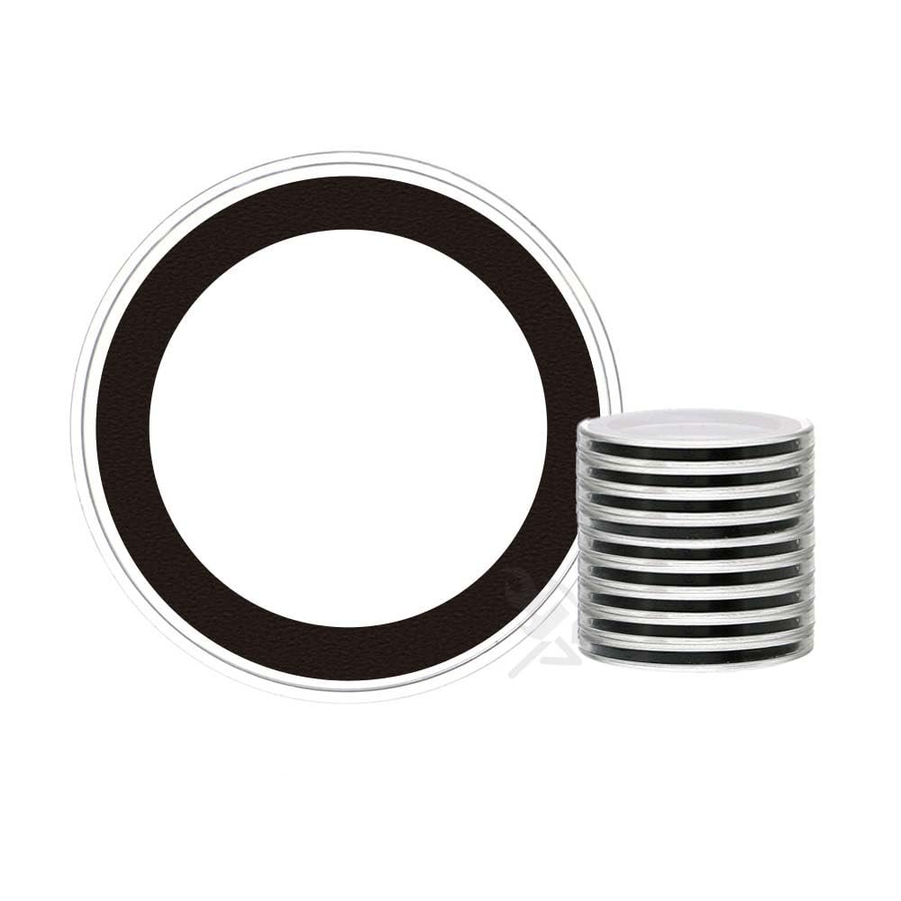 Air-Tite 10-Pack 37mm Black Ring Coin Holders for 1oz Silver Philharmonics | Protective Coin Cases for 1oz Silver & Gold Philharmonic and 50 Pesos Gold