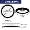 Air-Tite 10-Pack 37mm Black Ring Coin Holders for 1oz Silver Philharmonics | Protective Coin Cases for 1oz Silver & Gold Philharmonic and 50 Pesos Gold view 3