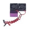 Ailgely Cooling Fan Set for Slash 4x4 VXL 1/10 RC Car with Aluminum Alloy Heat Sink, Fan Motor for Traxxas, Rustler, Stampede, Hoss, Velineon VXL 3s, Lightweight & RC Heat Sink (Purple) view 4