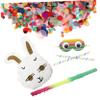 Alipis 1set Easter Paper Stick Eye Mask for Boys and Girls Birthday Party Supplies and Celebration Games view 1