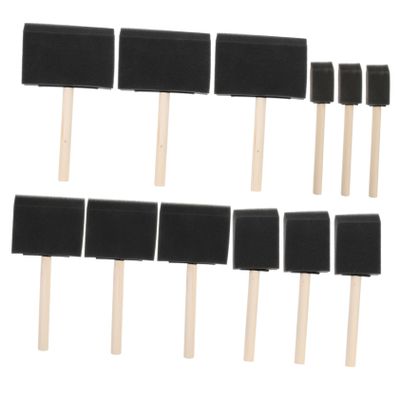Angoily 12pcs Boys and Girls Sponge Paint Brushes for Creative Doodling Ergonomic Design for Comfortable Use for Art Classes Projects and Birthday Parties