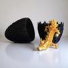 3D Printed Dragon Egg with Dragon - Black Egg with Gold Dragon - Large Flexible Fidget 3D Printed Toy, Gift Bag Filler, Desk Decoration, Party Favor, (12 Inch Dragon) view 2