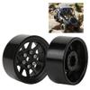 2pcs Alloy Beadlock Wheel Rims Accessory for 4 1/10 RC Crawler Car, Increase Weight, Exquisite Workmanship, Cool Appearance, Durability (Black) view 4