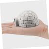 BESPORTBLE 1Set Miniature Igloo Model with Christmas Tree Figures Realistic Arctic Scene Cake Toppers for DIY Winter Celebrations Educational Playtime view 4