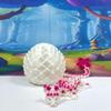 Articulated Dragon and Dragon Egg, 12" 3D Printed White and Fushia Pink Cherry Blossom Dragon, Fidget Toy Executive Desk Toy D017-FUSPNK-WE view 1