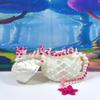 Articulated Dragon and Dragon Egg, 12" 3D Printed White and Fushia Pink Cherry Blossom Dragon, Fidget Toy Executive Desk Toy D017-FUSPNK-WE view 4