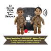 Umbo My Hero 14" Army Recordable Plush Military Doll Over 1+ Hour Audio Storage Personalized Gift for Deployment, Separation, or Storytime Ultimate Daddy Doll! (Tan Skin Black Hair Female) view 2