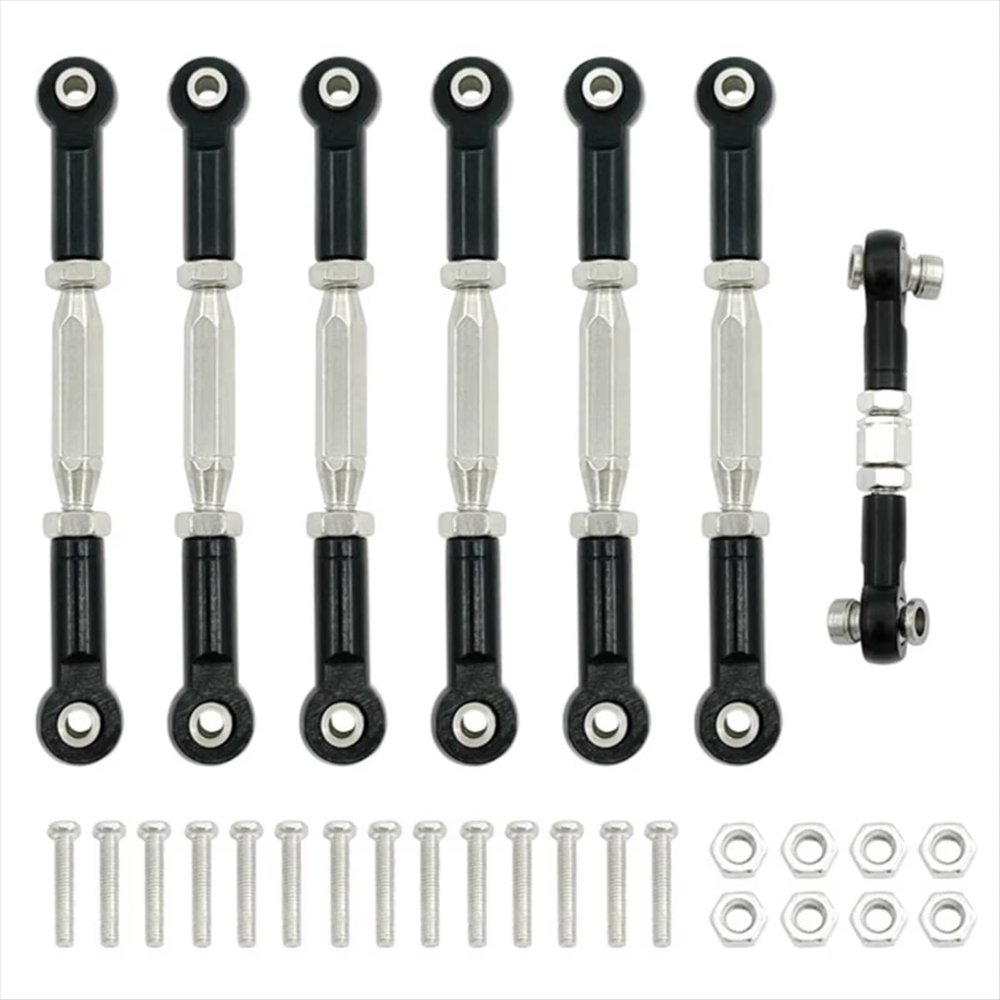RC Car Accessories Compatible with Traxxas for Slash for VXL for Rustler 1/10 RC Car Upgrades Parts Accessories Metal Camber Link Rod Linkage Set