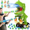 EagleStone Moving Dinosaur Shooting Toys for Kids 5-7, Electronic T-Rex Shoot Target Game with Mist Spray, LED Score, Roar & Light, 3-Pair Dino Target, Birthday Gifts for 5 6 7 8 9 Year Old Boys Girls view 1