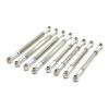 RC Car Accessories Compatible with MN128 MN86 MN86S MN86K MN86KS for MN 1/12 RC Car Upgrade Parts Accessories 8pcs Metal Link Rod Pull Rod Linkage Set(Silver) view 1