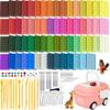 148 Pcs Polymer Clays 62 Bright Colors Oven Bake Clay Non-Sticky Modeling Clay DIY Starter Kit with Sculpting Tool and Accessories for Artists Jewelry Making Craft Gifts view 1