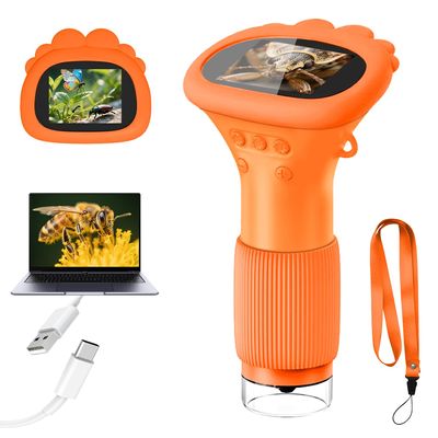 Acoath Microscope for Kids, 1000X Handheld Digital Miniscope with 2.0" Screen, Portable Pocket Microscope Education Toys Christmas Gifts for Age 3 4 5 6 7 8 9 10 Girls Boys