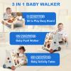 Baby Push Walker with Detachable Busy Board, Wooden Baby Walker with Adjustable Speed Wheels, Montessori Push Walker for Babies, Push Walking Toys for Boys & Girls 1 Year Old, Gifts for Toddler view 2