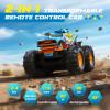 2-in-1 Remote Control Car with Transform Launcher Track  1:16 RC Monster Truck Toys 2.4GHz, Self-Standing 360 Flips Towing Mini Cars & Electric Scoring Gate Truck Gift for Kids Boys Girls Age 4-12 view 2