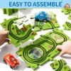 BLmukce 48-Piece Puzzle Race Car Track Set for Toddlers 1-3 | City-Themed Tracks, 2 Cars & Road Signs | Puzzle Car Tracks Toddler Toy Gifts for 2 3 4 5 6 Year Old Boys & Girls view 4