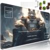 for MTG/TCG Playmat with Zones, 24 x 14 inches Trading Card Playmat with Waterproof Storage Bag and 6 Dice, Non-Slip Rubber Base Card Game Battles, Wolf Warrior Pattern for PTCG Play Mat view 1