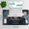 for MTG/TCG Playmat with Zones, 24 x 14 inches Trading Card Playmat with Waterproof Storage Bag and 6 Dice, Non-Slip Rubber Base Card Game Battles, Wolf Warrior Pattern for PTCG Play Mat view 2