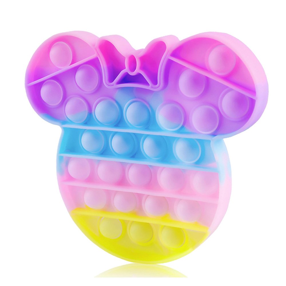 Fidget Sensory Toys for Kids,Push Bubble Game,Cute Small Birthday Gifts Classroom Prize Travel Toy for Toddler Girls,Silicone Squeeze Stress Reliever Adults Office Desk Fidgets