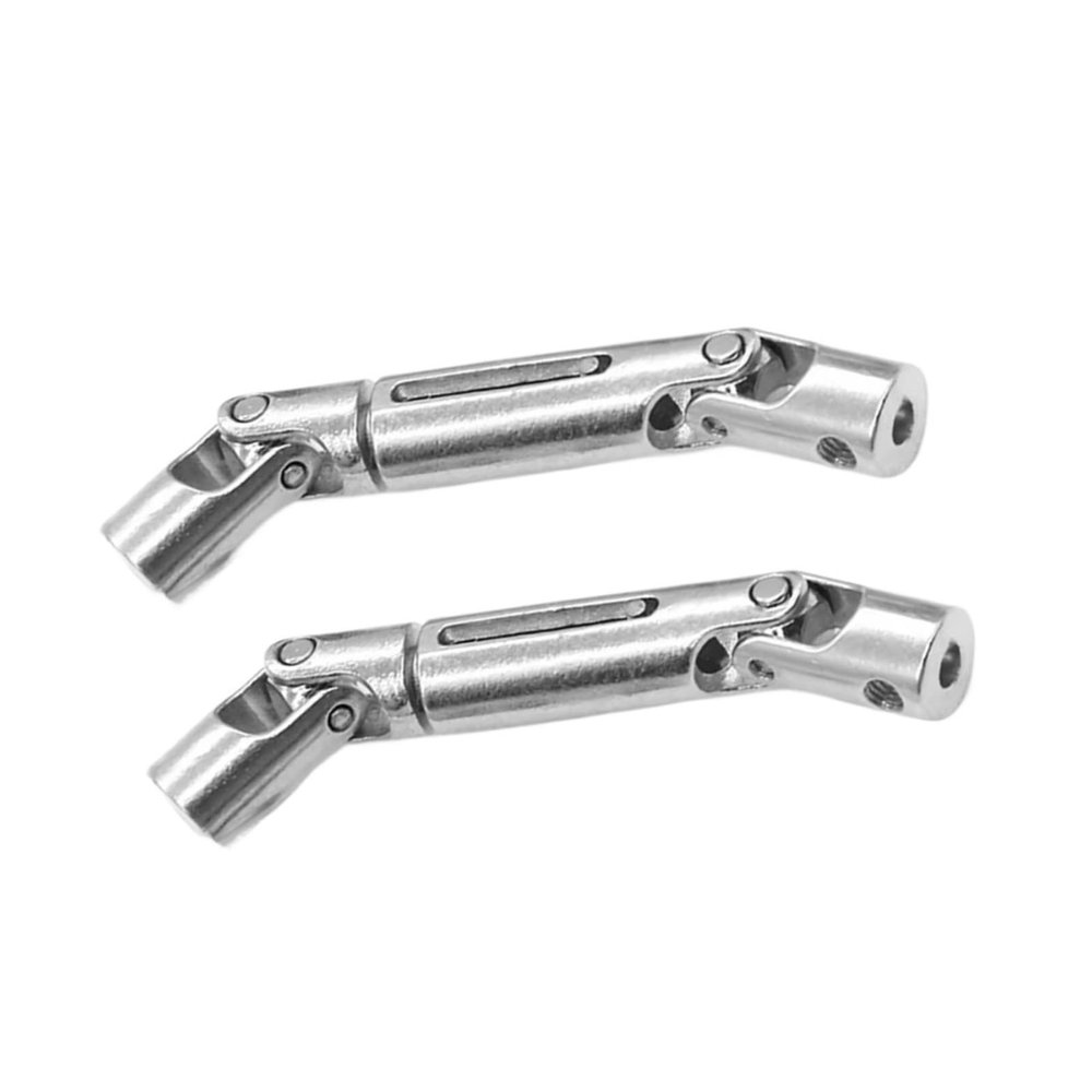 RC Car Parts Compatible with WPL C24 C34 B14 B36 for MN D90 for MN99S Upgrade Metal Drive Shaft Transmission Shaft RC Car Truck Parts Accessories(Silver)