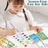 Vileafy Pocket Watercolor Painting Books -Ocean, Animals, Dinosaur Themes 3-Pack Mess-free Paint with Water DIY Bookmark and 6 Brushes, Water Coloring Books for Kids 4-8 Travel and Classroom Prizes view 2