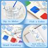 Vileafy Pocket Watercolor Painting Books -Ocean, Animals, Dinosaur Themes 3-Pack Mess-free Paint with Water DIY Bookmark and 6 Brushes, Water Coloring Books for Kids 4-8 Travel and Classroom Prizes view 3