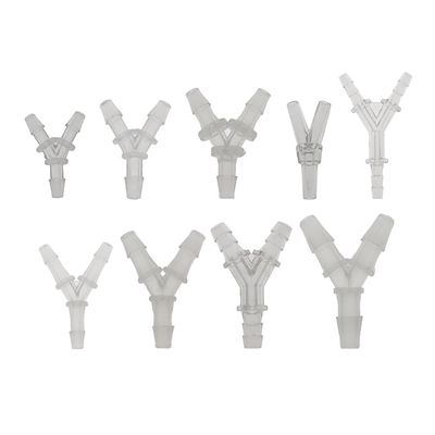 Y-Type Equal Three-Way Fitting, Barbed Three-Way Fitting for Soft Tubing, 18 Varieties Available, 10-Pack(3.9mm)