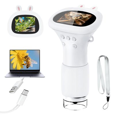 Acoath Microscope for Kids, 1000X Handheld Digital Miniscope with 2.0" Screen, Portable Pocket Microscope Education Toys Christmas Gifts for Age 3 4 5 6 7 8 9 10 Girls Boys