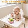 JVEOO 4 Pack Stainless Steel Baby Bowls with Suction, 2-in-1 SUS304 Toddlers Bowl & Removable Silicone Suction Kids Bowl Anti Scald Non Toxic Snack Container for Baby Food Feeding view 4