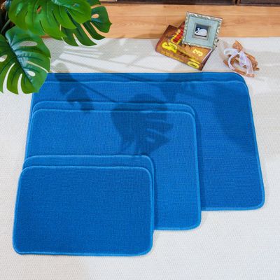Premium Montessori Work Rug 2-Pack, Large 109*69cm(43*27" )Blue High-Density Loop Mat with Felt Non-Slip Backing,Sturdy Floor Blanket for Group Activities & Montessori Materials,Homeschool Classroom