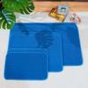 Premium Montessori Work Rug 2-Pack, Large 109*69cm(43*27" )Blue High-Density Loop Mat with Felt Non-Slip Backing,Sturdy Floor Blanket for Group Activities & Montessori Materials,Homeschool Classroom view 1