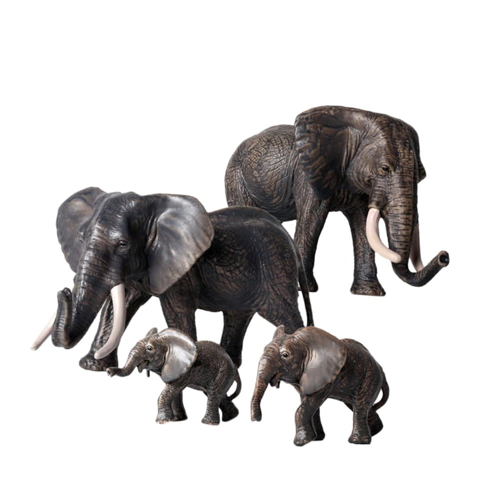 BESPORTBLE 1 Set 4PCS Simulated Family Model Realistic Wildlife Animal Figures Creative Plastic for Educational Play Natural Science Exploration